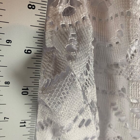 Miken Junior's Scalloped Hem Solid Crochet White Swim Cover Up Pants Size XS NWT - Picture 5 of 16